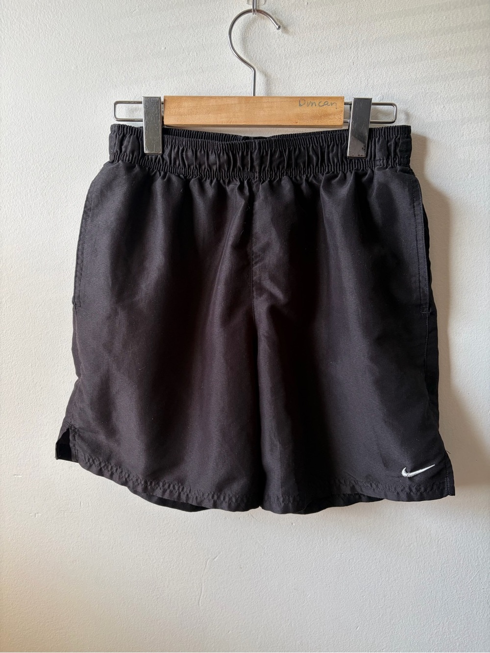 Nike Black Shorts with White Swoosh Tag